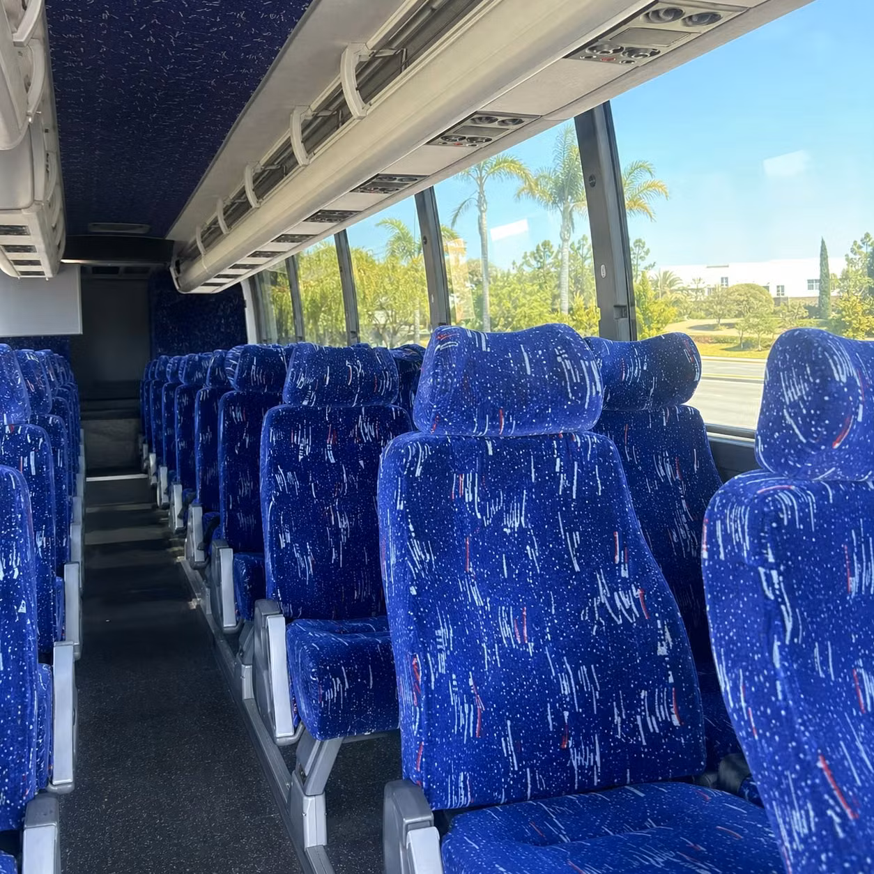 warren charter bus interior